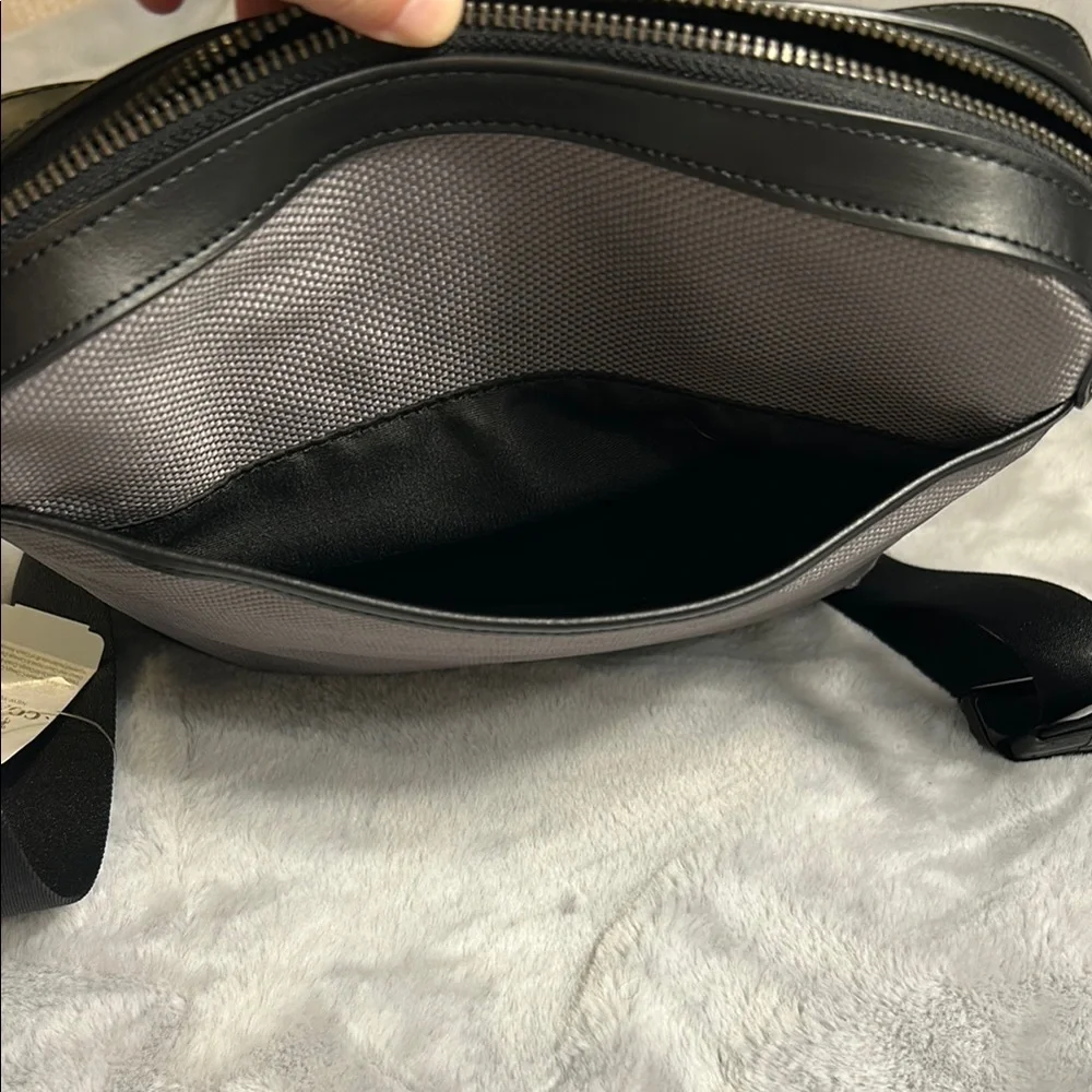 COACH F37609 Black and Gray Crossbody Messenger Bag NWT